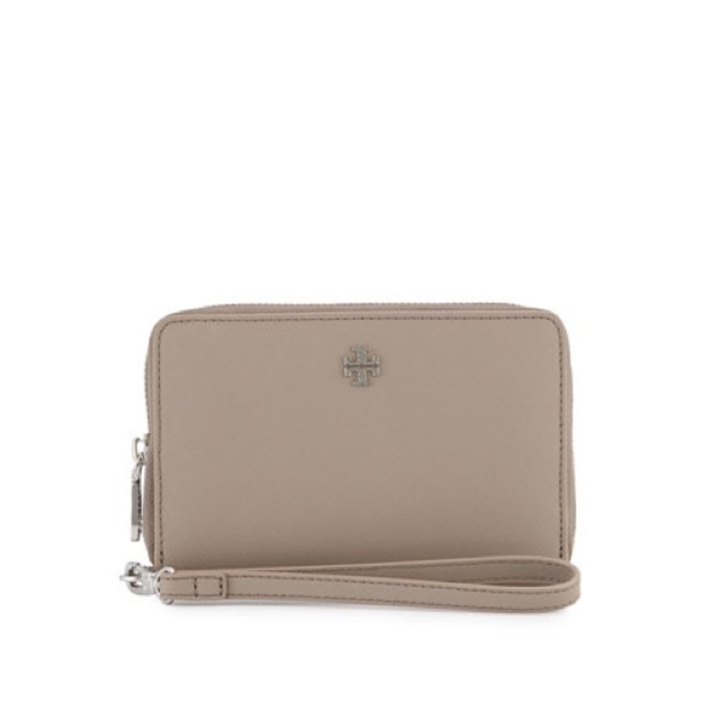 Tory Burch York Smartphone Wristlet Wallet in French Gray